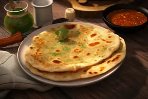 Double Anda Garlic Paratha