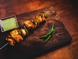 Mushroom Achari Tikka