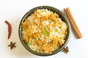 Veg Biryani (half) + 1 chaap