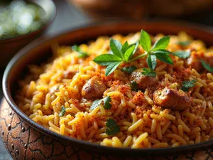 (Half) Veg Biryani + Chaap