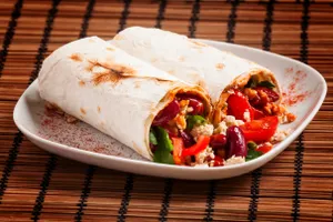 Afgani Soya Chaap Double Egg Roll