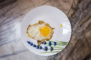 Half Fry Double Egg
