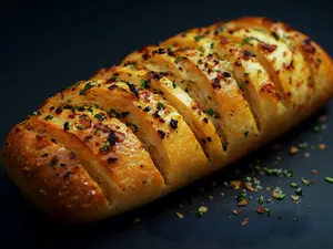 Paneer Tikka Garlic D-Shaped Bread