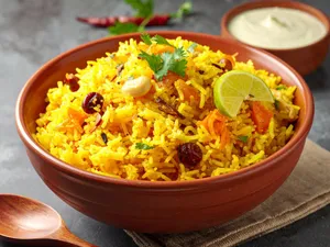 (Half) Veg Biryani + Chaap