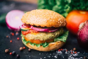 Crispy Chicken Tikki Burger