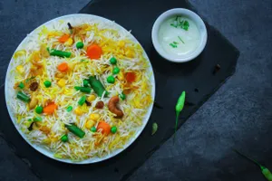 Veg Biryani - half + chaap