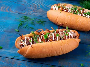 Long Triple Cheese Paneer Hot Dog