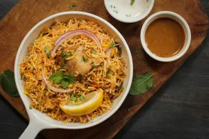 Veg Biryani (half) + 1 chaap