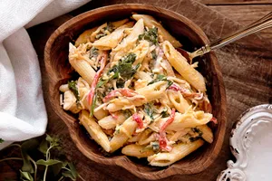 Special Vegetable White Sauce Pasta with Cheese