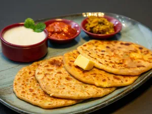 लच्छा पराठा थाली