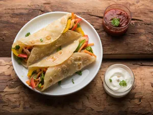 Salami Chicken Shawarma Roll