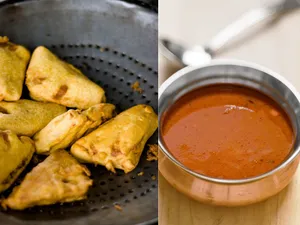 Bread Pakoda with Sabzi
