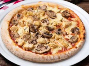 Mushroom + Corn + Cheese Pizza