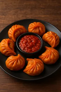 Schezwan Malai Cheese Corn Momos
