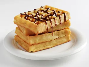 Sandwich Waffle Almond Brownie