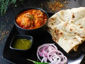 Kathi Kabab Rumali Roti Plate