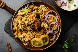 Veg Biryani (Half) + Chaap