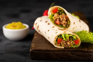 Double Egg Soya Chaap Roll